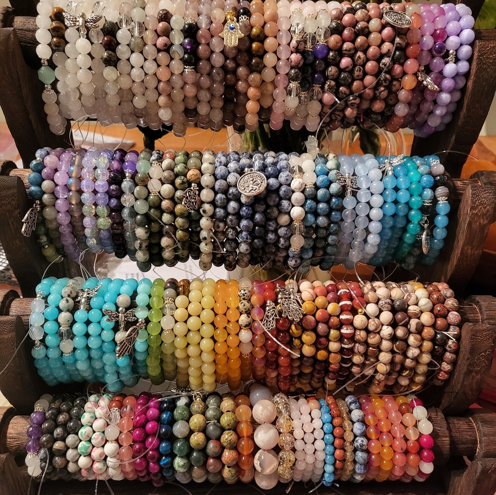 Crystal bracelet lot.
